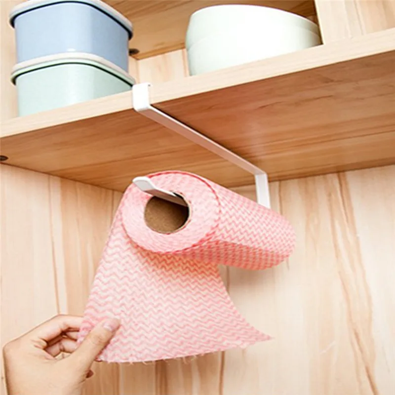 

Towel Holder Bathroom Hardware Paper Towel Holder Kitchen Bathroom Roll Rack Under Cabinet Storage Hanger Towel Rack Kitchen