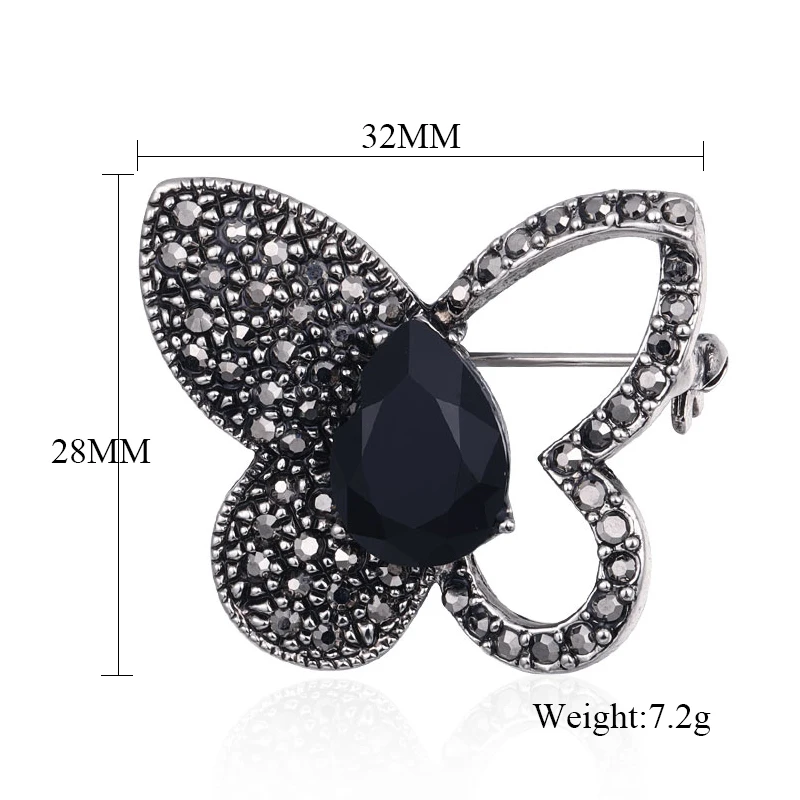 Женские полупустотелые булавки MAIKALE украшения в форме бабочки с опалом подарки