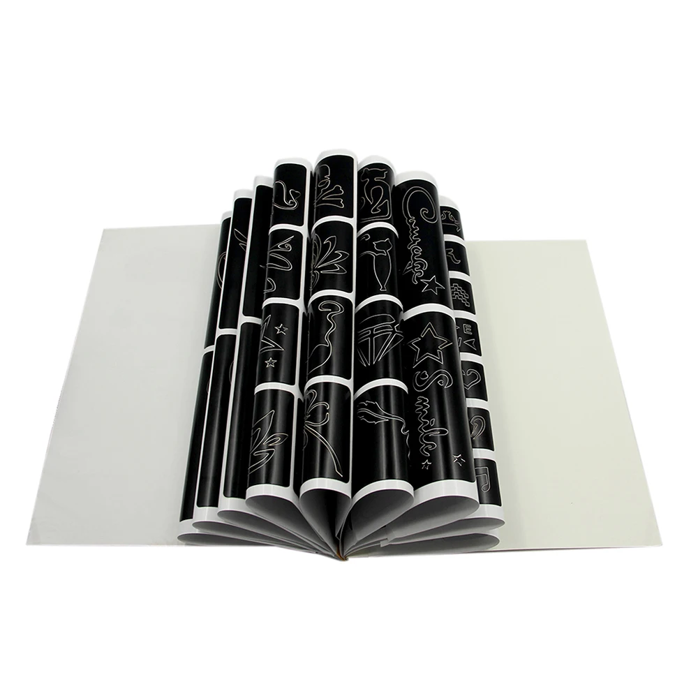 Блестящий тату альбом для рисования аэрограф наклейки шаблоны|Временные тату| |