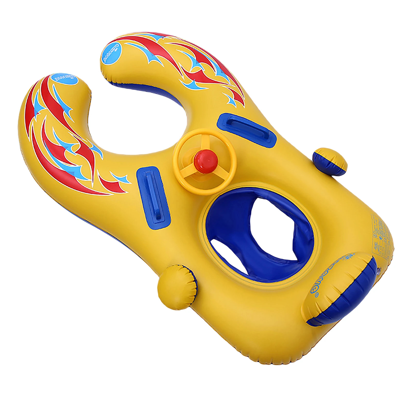 

Baby Swimming Float Inflatable Swimming Pool Ring Cartoon Parent-child Swim Ring Removable Sunblock Canopy Swim Pool Accessories