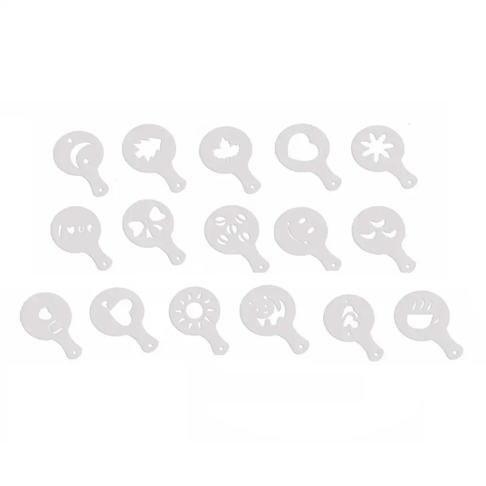 16 шт./компл. трафарет для бариста капучино кофе форма молока капкейков Spra