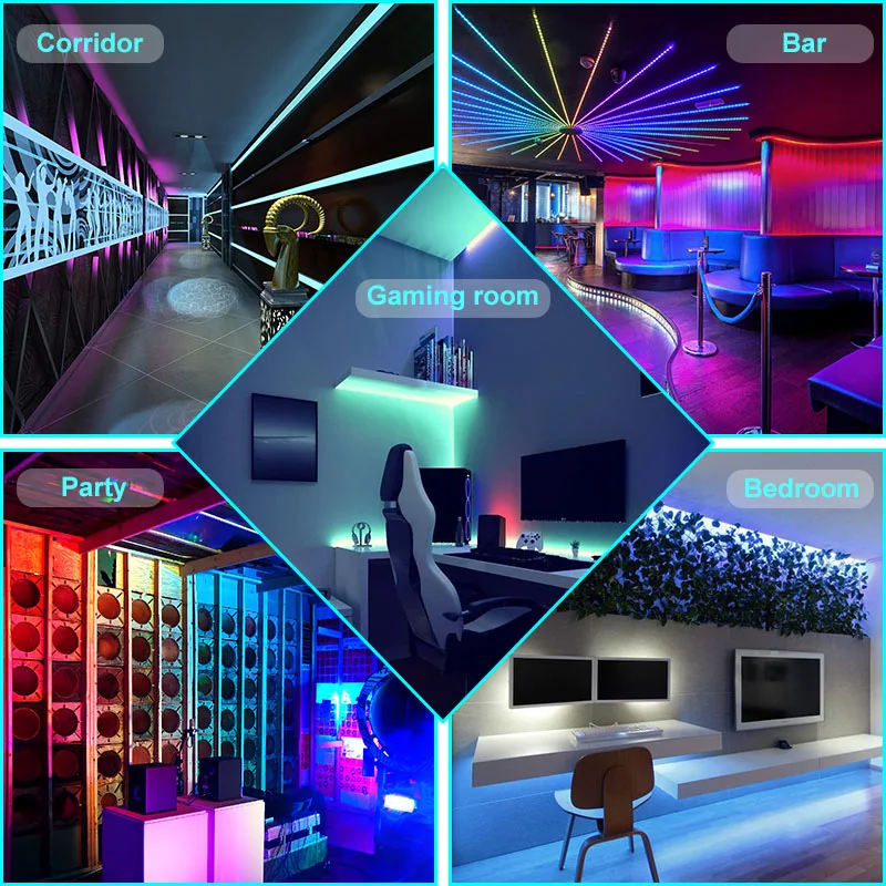 

RGB LED Strip Light SMD 2835 5M Waterproof RGB Tape DC12V Ribbon diode led Strips Light Flexible Stripe Lamp IR WIFI Controller