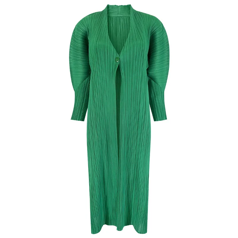 

2021 Summer New South Korea Dongdaemun Ins Pop One Button A- Line Loose Long Women's Trench Leisure Coat Coat Urban