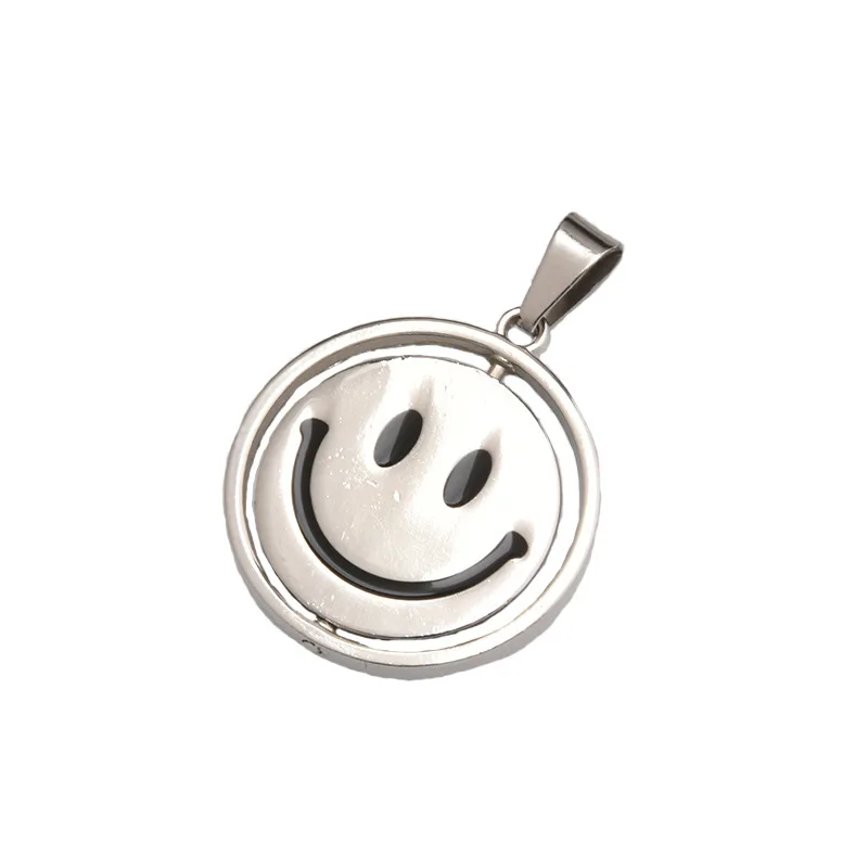 

Retro Men's Hip Hop Sweater Cuban Chain Smiley Face Necklace Pendant Long Chain Autumn and Winter Jewelry Women Wholesale