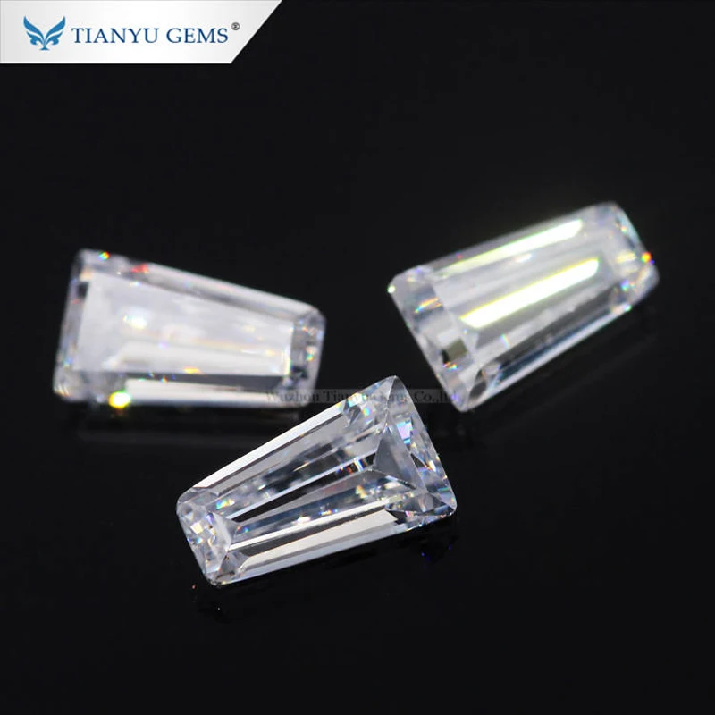 

Tianyu Gems 3x5x6mm Trapezold Brilliant Cut Lab Created White Moissanite Diamonds DEF VVS Sparkly Shiny Gemstones for Jewelry