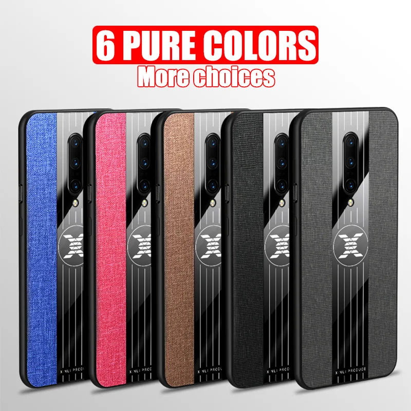 Xinli Cloth Phone Case For Oneplus 7 Pro 1+ 6 6T Cover Hard PC Soft TPU Edge Back Glass and Frame Cases |