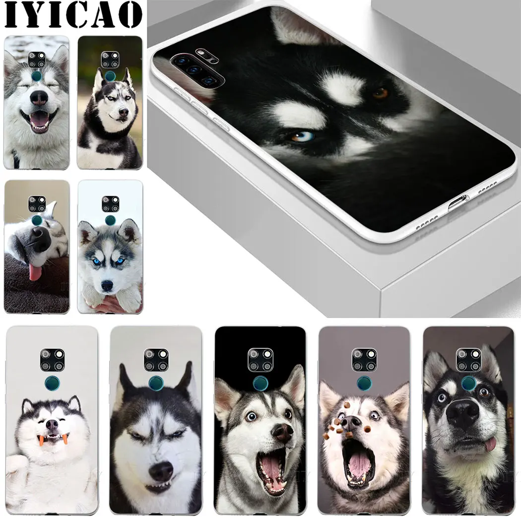 Животное щенок Хаски для huawei P30 P20 P9 P10 Plus P8 Lite Pro P Smart Z 2019 Nova 2i 3i 4 5i|Чехлы-накладки| |