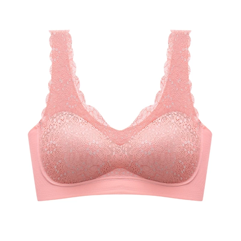 

Sports Bra in Floral Lace Pack of Seamless Comfortable Breathable Tops in Nylon Push up for Fitness Exercise