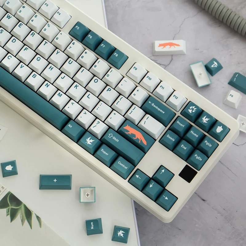 GMK Fox 145 Keys/Set Keycaps PBT Dye Subbed Cherry Profile Keycap For MX Switch Mechanical Keyboard GH60 GK61 GK64 96 104 | Компьютеры и