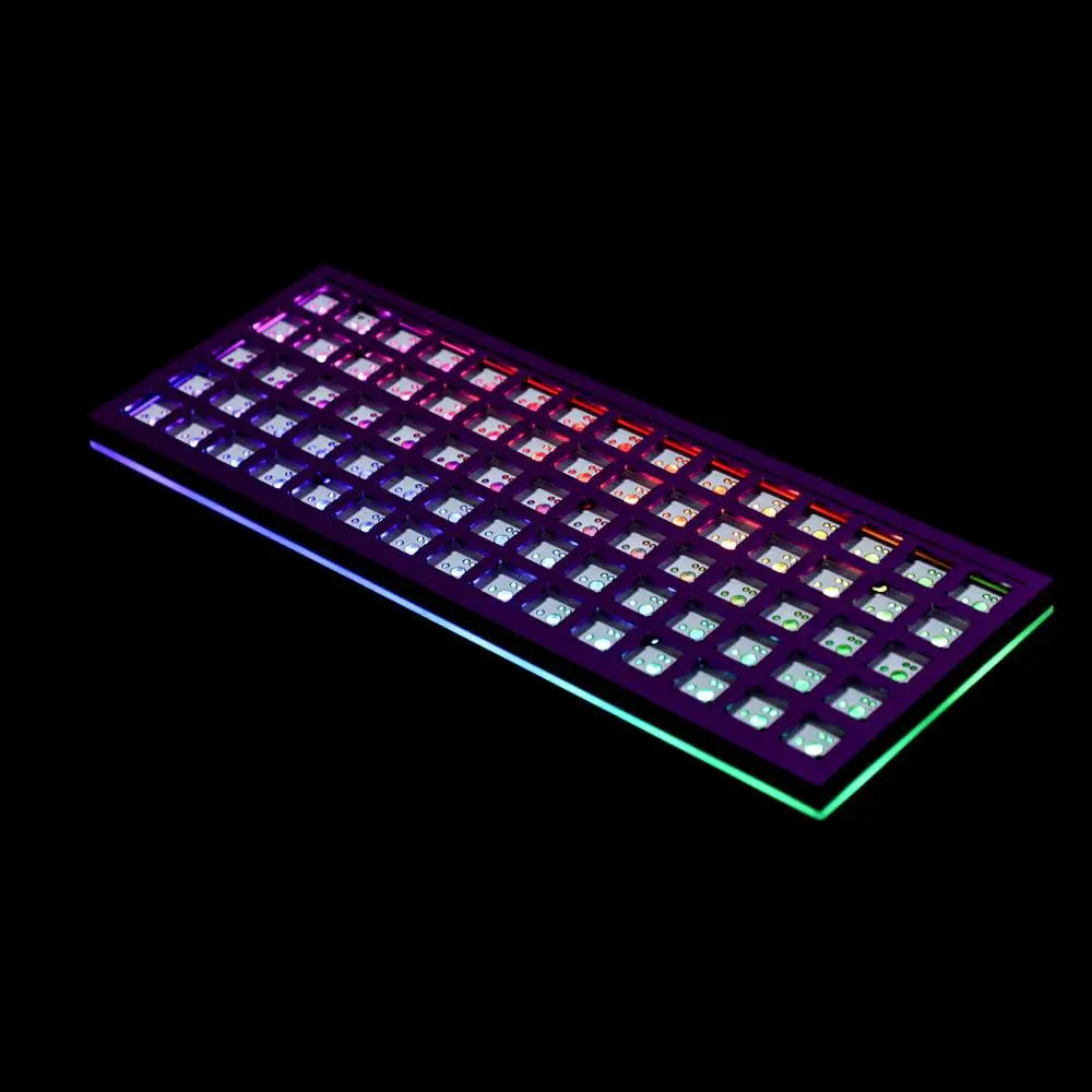 ID75 75 ключи Ortholinear макет QMK анодированный Алюминий чехол пластина с возможностью