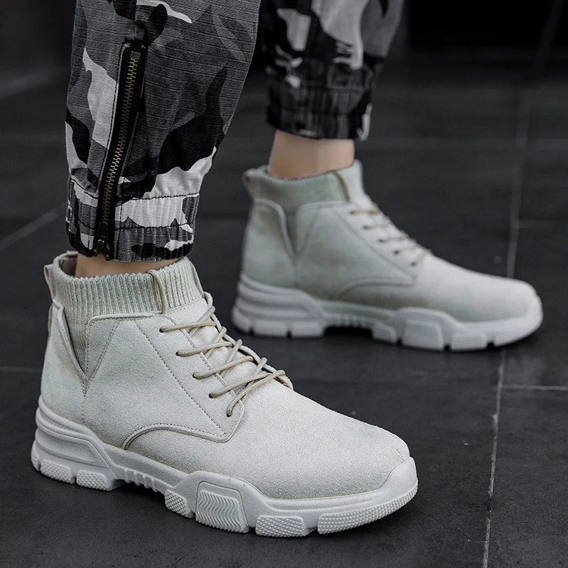 Новые модные ботинки мужские уличные Нескользящие походные Мужская дышащая