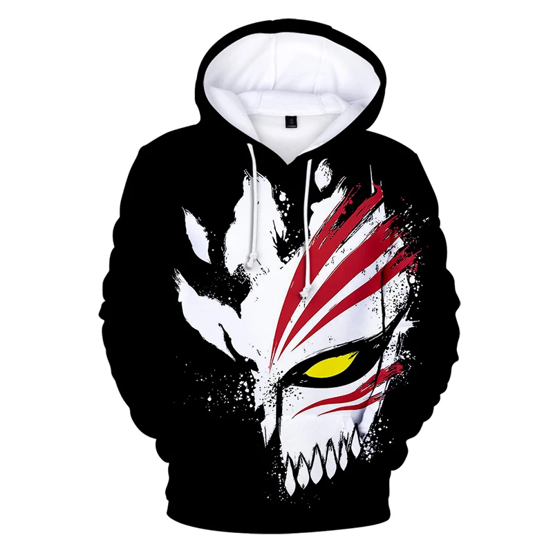 

High Quality Bleach Anime 3D Hoodies Pullovers Men Boys Hoodie Sweatshirts Harajuku Long Sleeve Bleach Oversized Sweatshirts