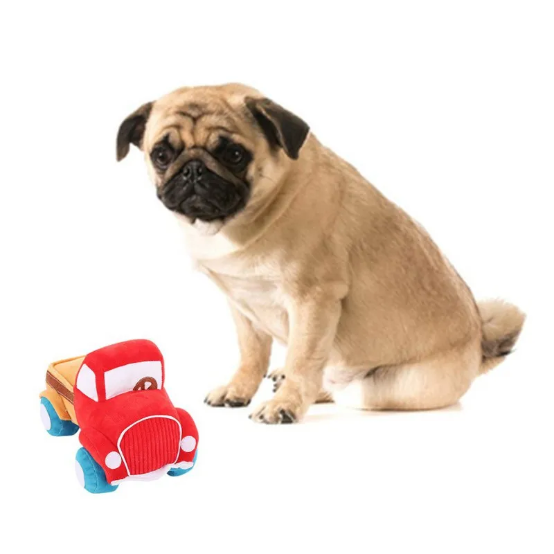 

Dog Toys Pet Dog Interactive Truck Shaped Toy Chew Fetch Pet Teeth Care Toy Interactive Plush Toy Pet Supplies Small Dog Toys