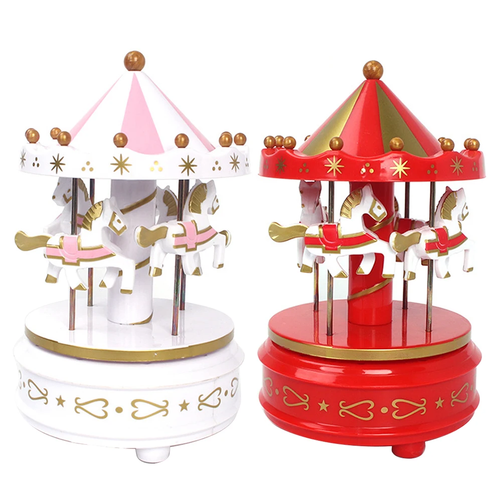 Романтические карусели с надписью &quotMerry Go Round&quot музыкальная шкатулка торт на