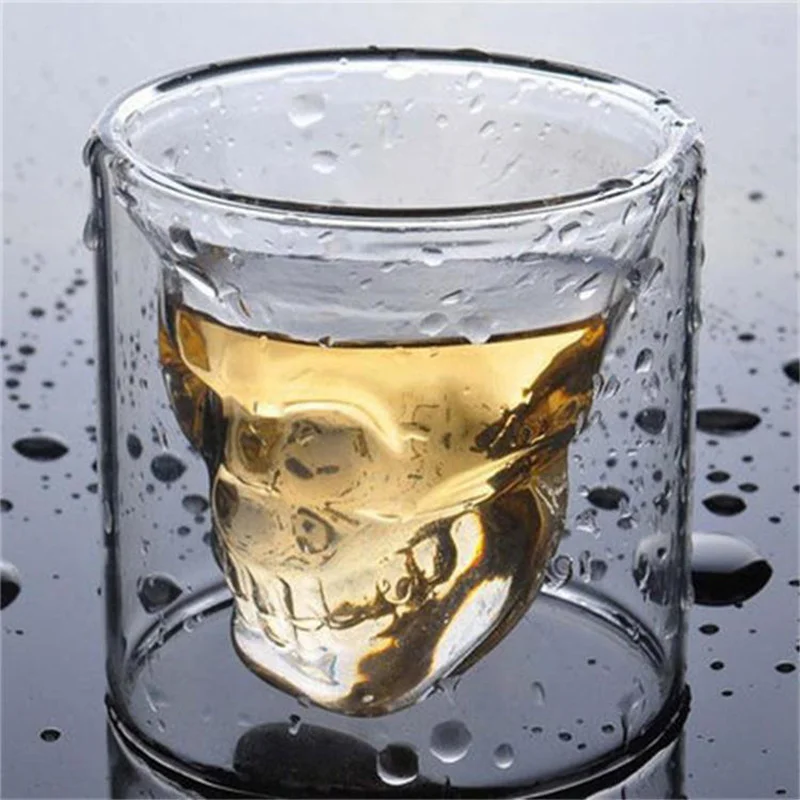 

Transparent Crystal Skull Head Cup Creative Skull Cup Shot Glass For Whiskey Wine Glasses Vodka Bar Club Beer Wine Bottle Drink
