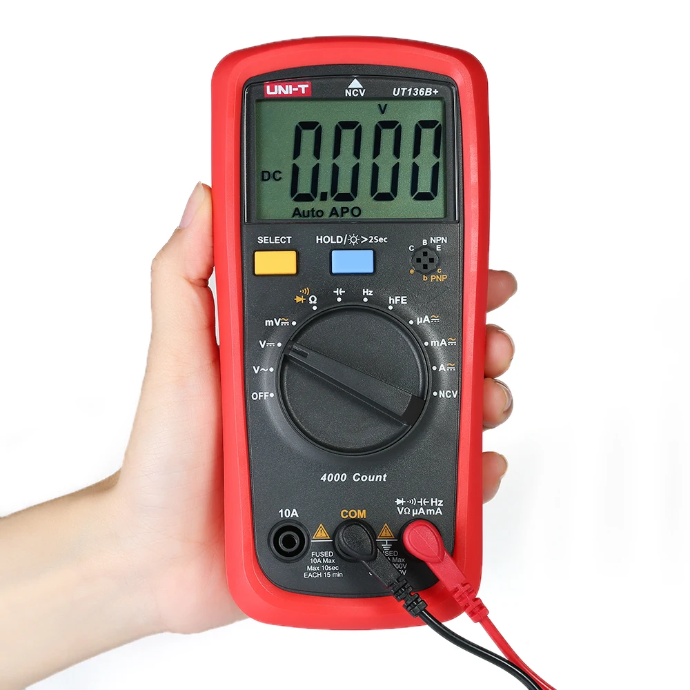 UNI T UT136B + цифровой мультиметр DMM AC DC Ohm конденсатор диодный тестер Удержание данных