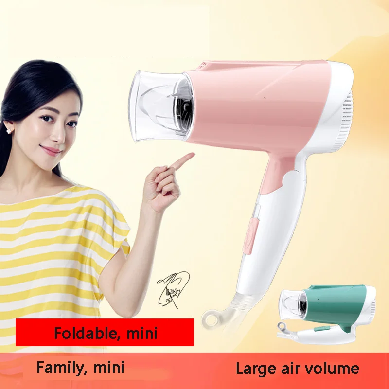 Foldable Portable Mini Hair Blow Dryer 1000W Traveller Student Dormitory Compact Blower Power EU Plug 220V |