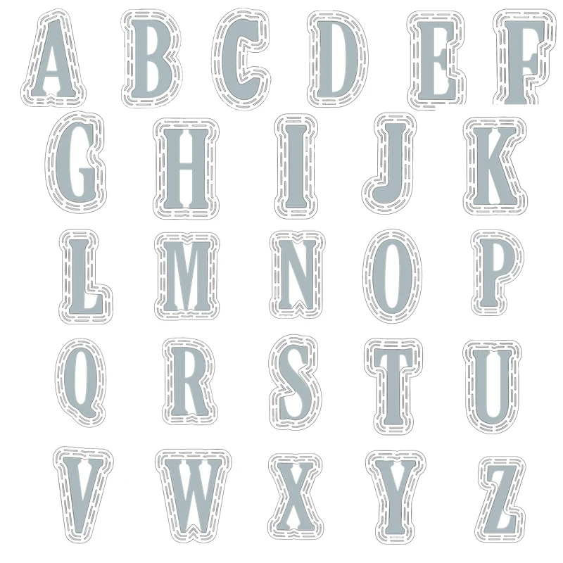 A to Z Single Alphabets Metal Cutting Dies With Plastic Stencils For DIY Scrapbooking Decoration Embossing Die Cuts 2019 New | Дом и сад