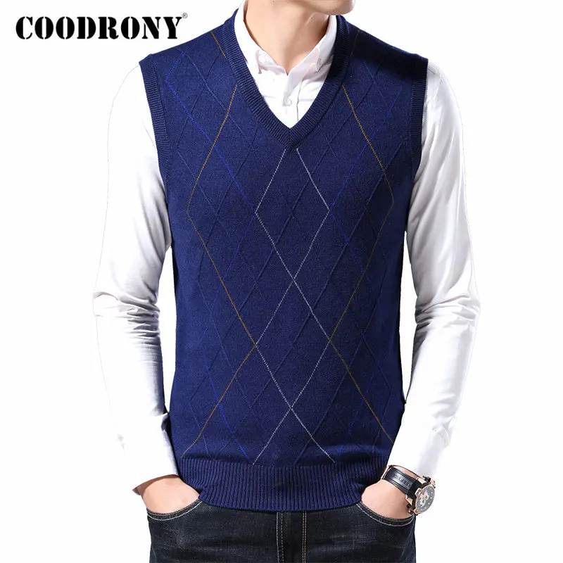 Бренд COODRONY мужской свитер Осень зима мягкий теплый шерстяной пуловер для мужчин