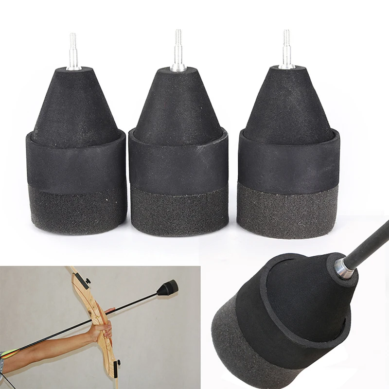 

1PC Black Safety Soft Sponge Foam Arrowhead Exchangeable Arrowheads CS Shooting Combat Game Equipment