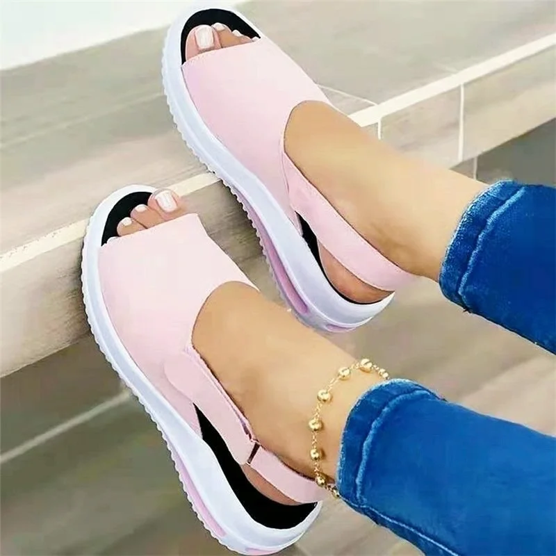 

BRKWLYZ 2021 новые женские сандалии, мягкие строченные сандалии на плоской подошве, женские пляжные туфли с открытым носком, женская обувь