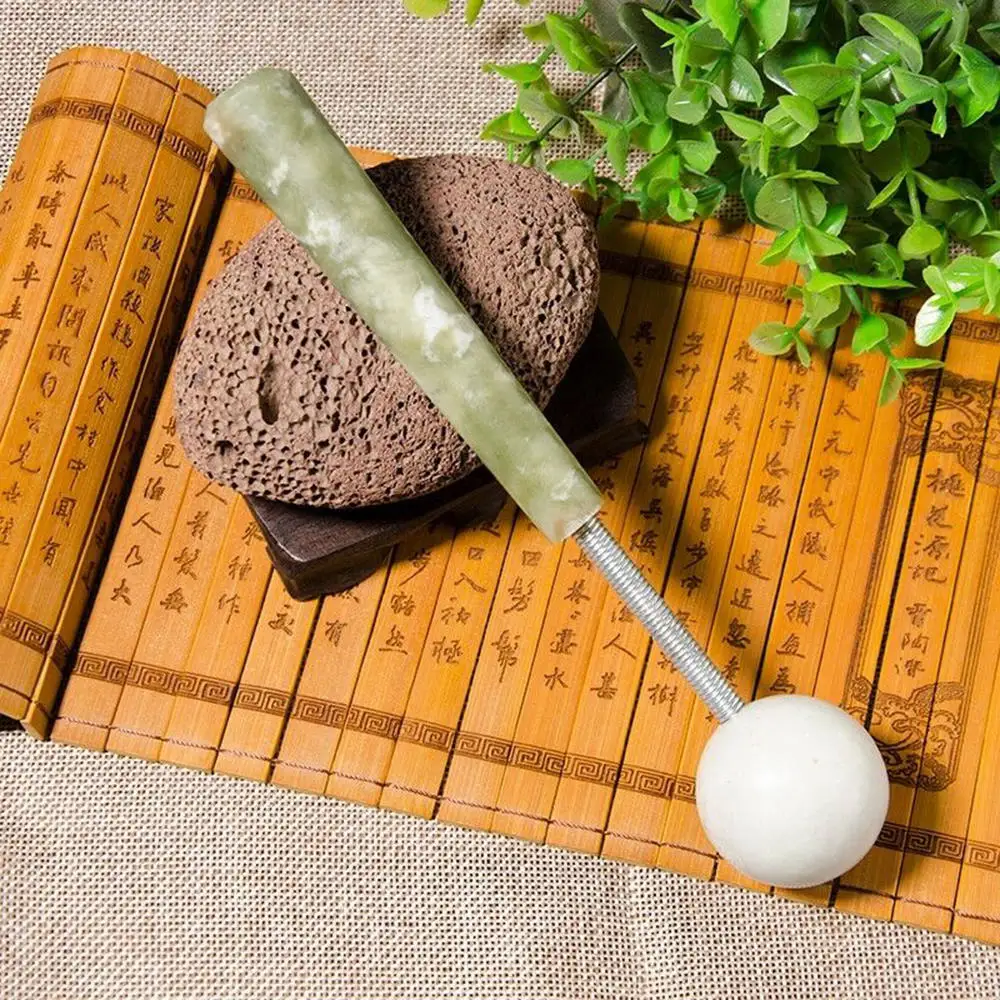 Круглый нефритовый ролик натуральный массаж искусственный камень косметические