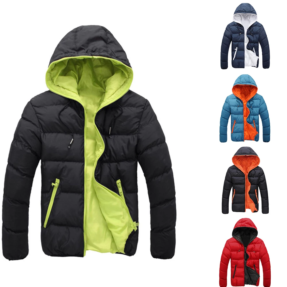 CYSINCOS Candy Color Men's Parkas Hooded Men Parka 2019 Clothes And Coats Fot Male Cotton Autumn Winter Clothing | Мужская одежда