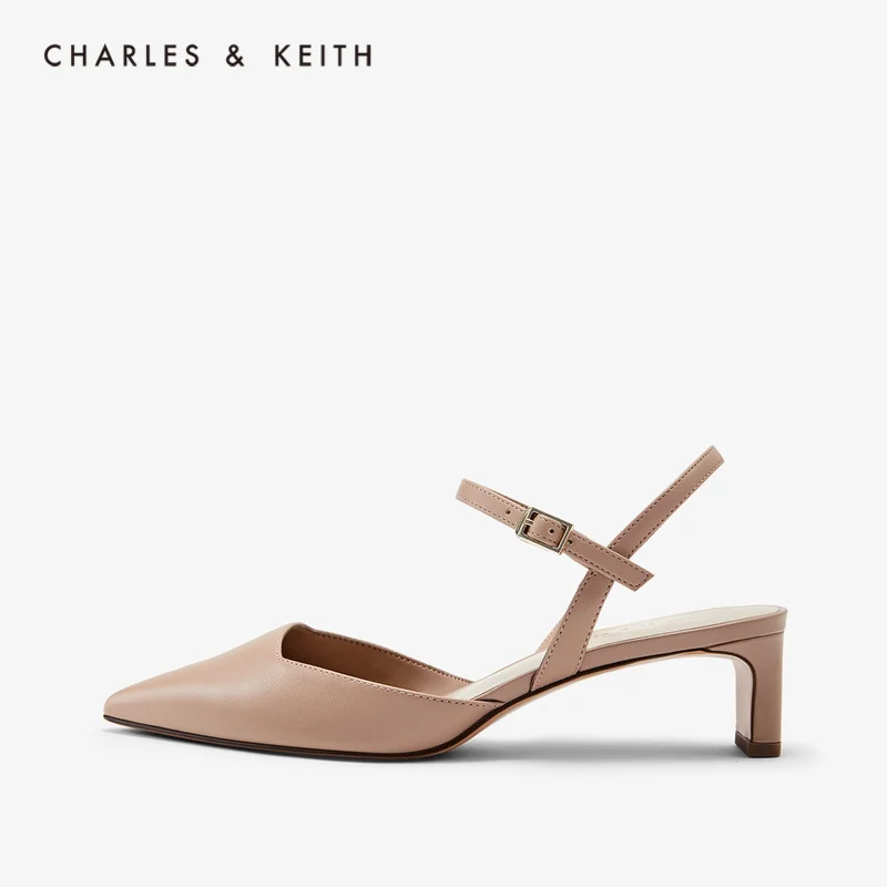 CHARLES＆KEITH Новинка на Лето 2020 CK1 61720039Женские Босоножки Тонкый ремень Острый Носок