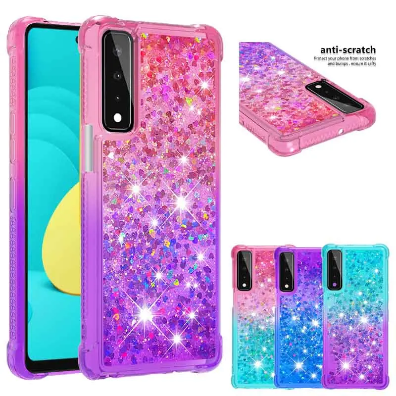 

Liquid Quicksand Soft Silicone Case For LG Stylo 7 5 6 G9 Velvet 5G K71 k31 K51 K40 W10 W30 k21 plus Q Stylus 4 Phone Back Cover