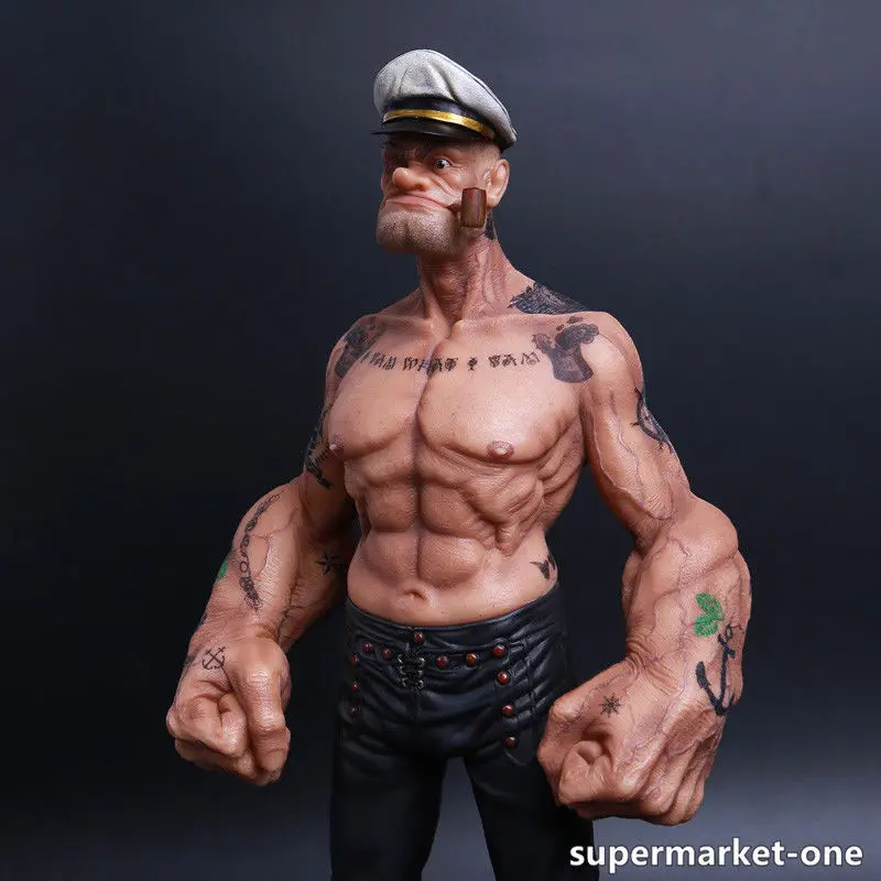 33 см фигурка моряка Popeye модели игрушек подлинные высококачественные полимерные