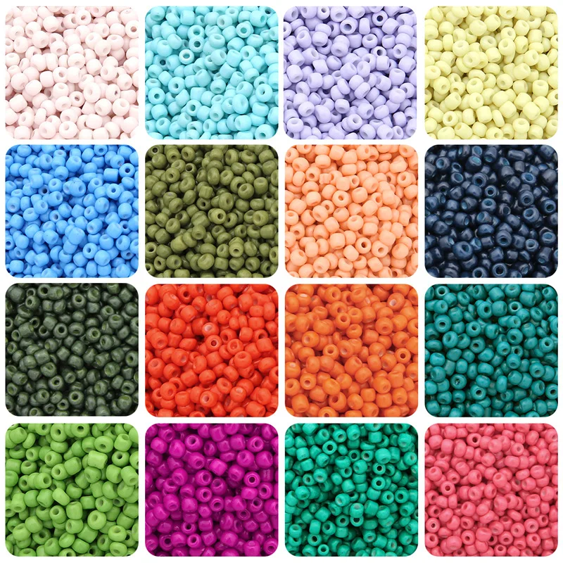 

1000Pcs/Bag 3MM Charm Czech Color Glass Seed Beads 8/0 Uniform Round Spacer Beads For DIY Handmade Jewelry Making Needlework Sew
