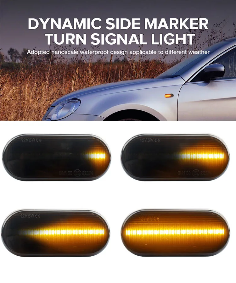 2 шт. светодиодные динамические Боковые указатели поворота для Volkswagen VW Bora Golf 3 4
