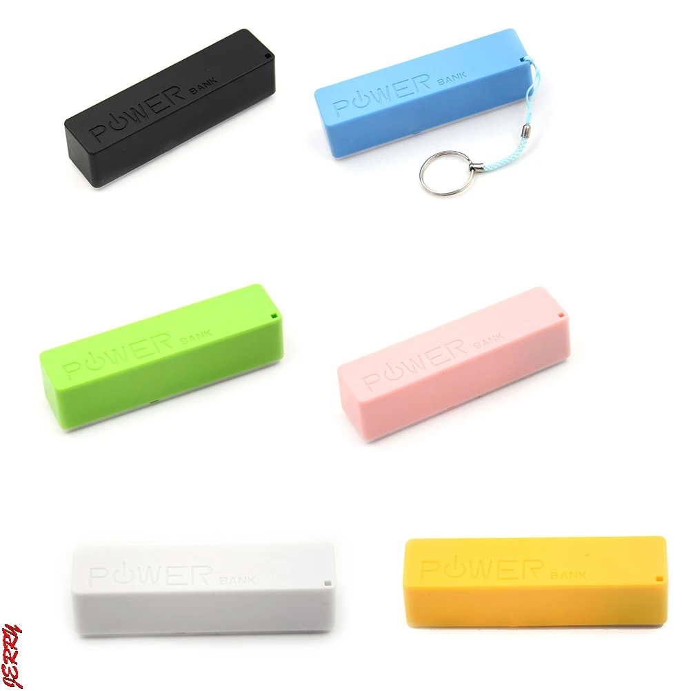 Внешний аккумулятор 18650 5 В 1 А внешний с цепочкой для ключей USB резервный блок