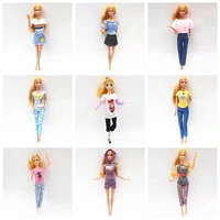 fashion 11 5 doll outfits for barbie doll clothes set 16 bjd accessories shirt top skirt pants trousers kids dollhouse diy toy