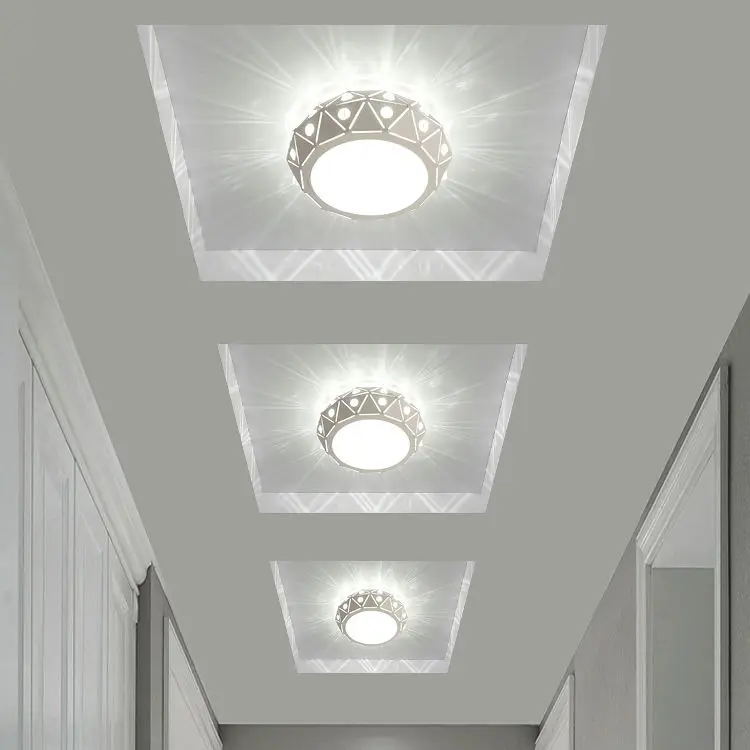 

Nordic New Creative Crystal Iron Lamp Balcony Lamp Living Room Lamp Decoration Ceiling Lamp Door Court Lamp Corridor Lamp