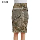 Женская камуфляжная юбка KYKU, винтажная Повседневная камуфляжная юбка с принтом деревьев, психоделический сарафан, 2019