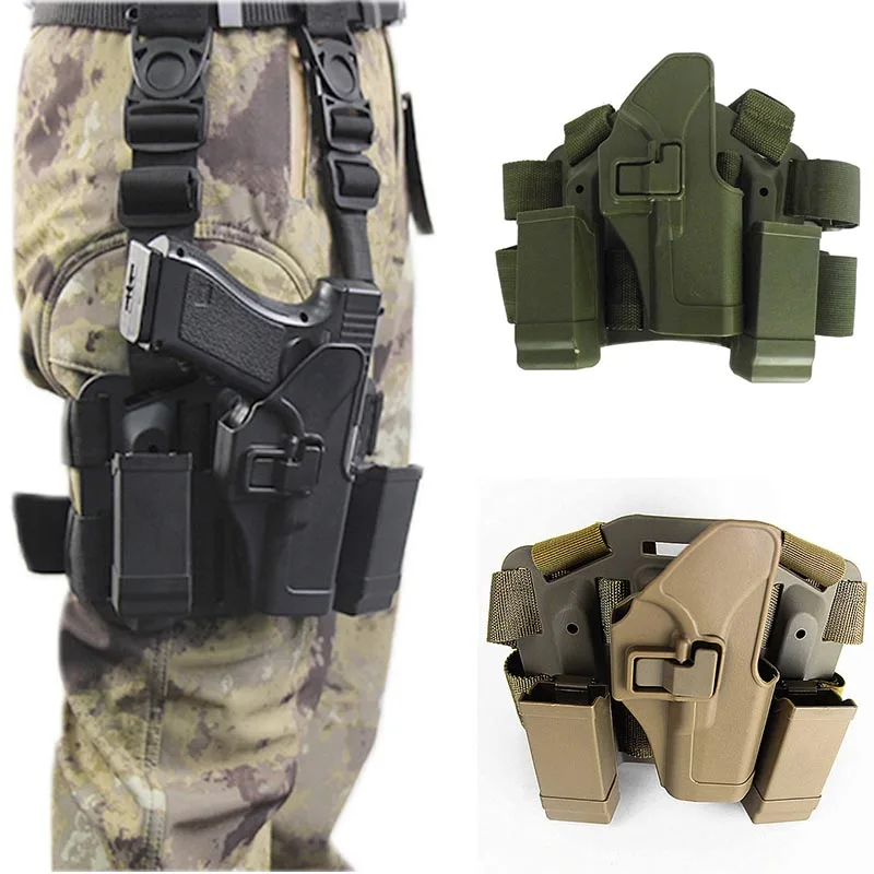 

Tactical Gun Holster For Glock 17 19 22 23 31 32 Airsoft Pistol Leg Holster Bag Case Magazine Pouch Outdoor Hunting Accessories