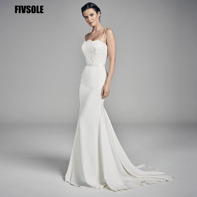 

Современное свадебное платье Fivsole с пышными рукавами, 2021, платье невесты до пола со складками и кружевом, корсет на спине, свадебное платье