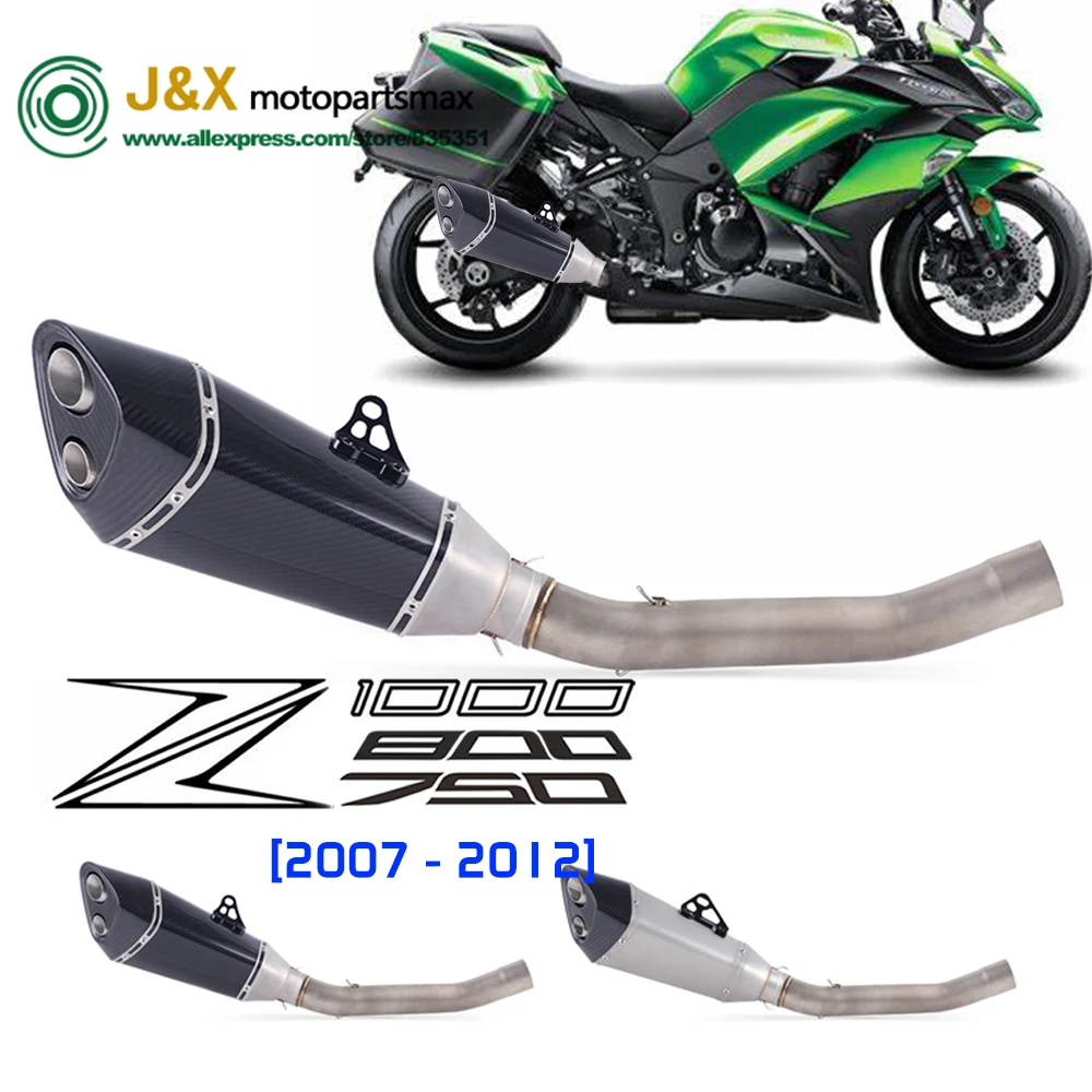 

Exhaust SLIP ON FOR KAWASAKI Z800 Z1000 Z750 Z 800 750 DB KILLER MOTORCYCLE EXHAUST MUFFLER ESCAPE MIDDLE LINK MID PIPE EXHAUST