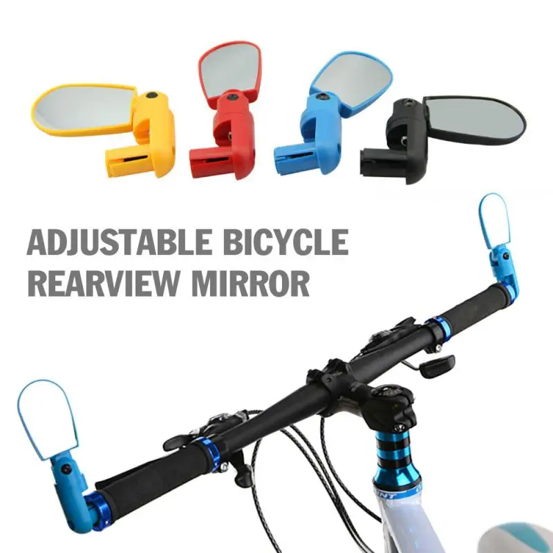 

Bicycle Rearview Handlebar Mirrors MTB Bike Silicone Handle Rearview Mirror Adjustable Wide Angle 360 Degree Rotate