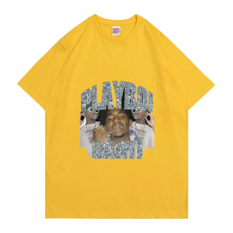 

Awesome 2pac Rap Tshirt Regular Mens Tops Quality Men Playboi Carti Oversized Hip-Hop T Shirts Harajuku Print Short Sleeve Tee