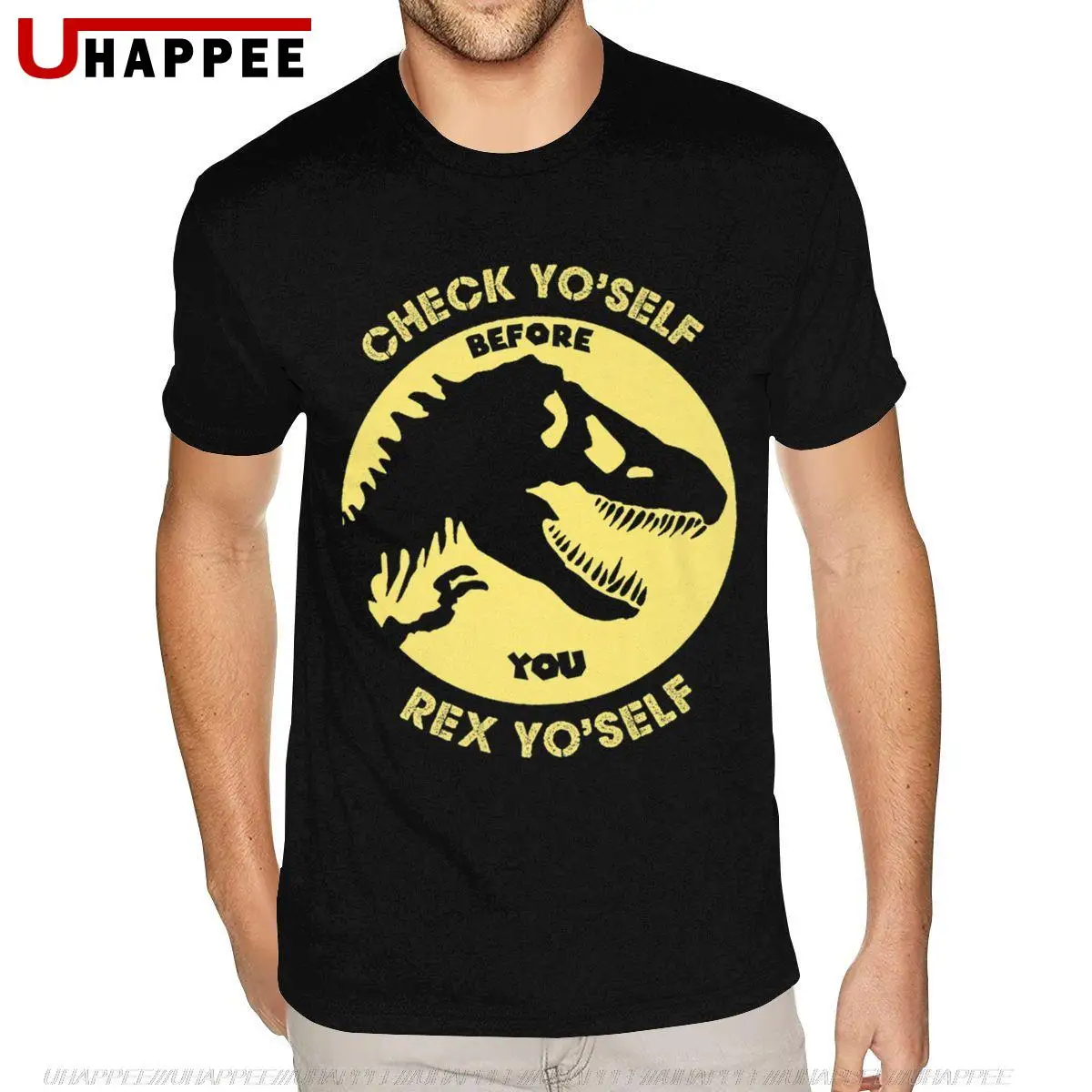 

Мужская хлопковая футболка с коротким рукавом и круглым вырезом, с принтом