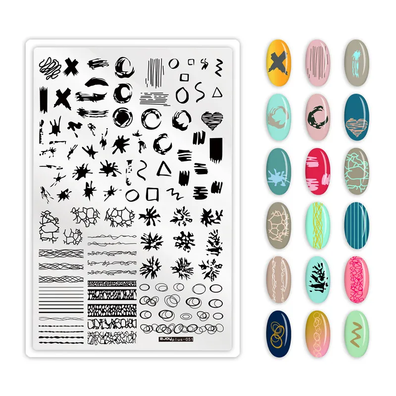 1 шт. пластина для штамповки ногтей цветы бабочки животные геометрические