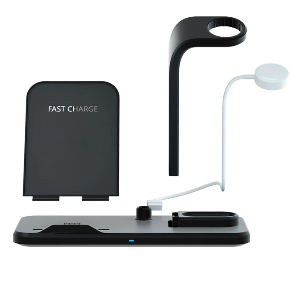 Беспроводное зарядное устройство Qi для iPhone AirPods Apple Watch зарядная док станция Series