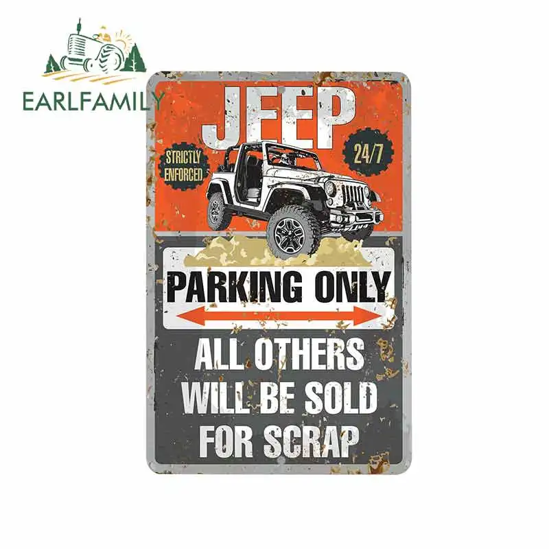 EARLFAMILY 13 см x 8 7 для Jeep парковочные только металлические знаки виниловые