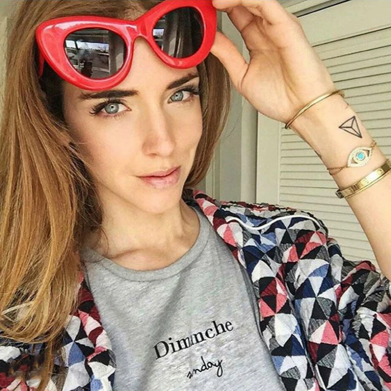 

New Fashion Cat Eye big frame Sunglasses Women Brand Designer Vintage Gradient Cat Eye Sun Glasses Shades For Women UV400