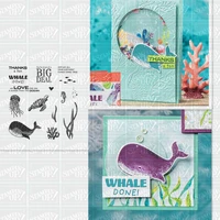 whale metal cutting dies and stamps stencils for diy scrapbooking photo album decor die cut embossing paper card crafts