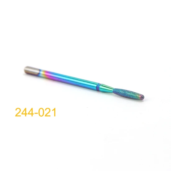 244-021 Diamond Cuticle Nail Drill Bits Milling Cutters Burr Files Manicure Pedicure Polish Removing Gel Electric Machine Tools TR1514-1 - Цвет: 244-021