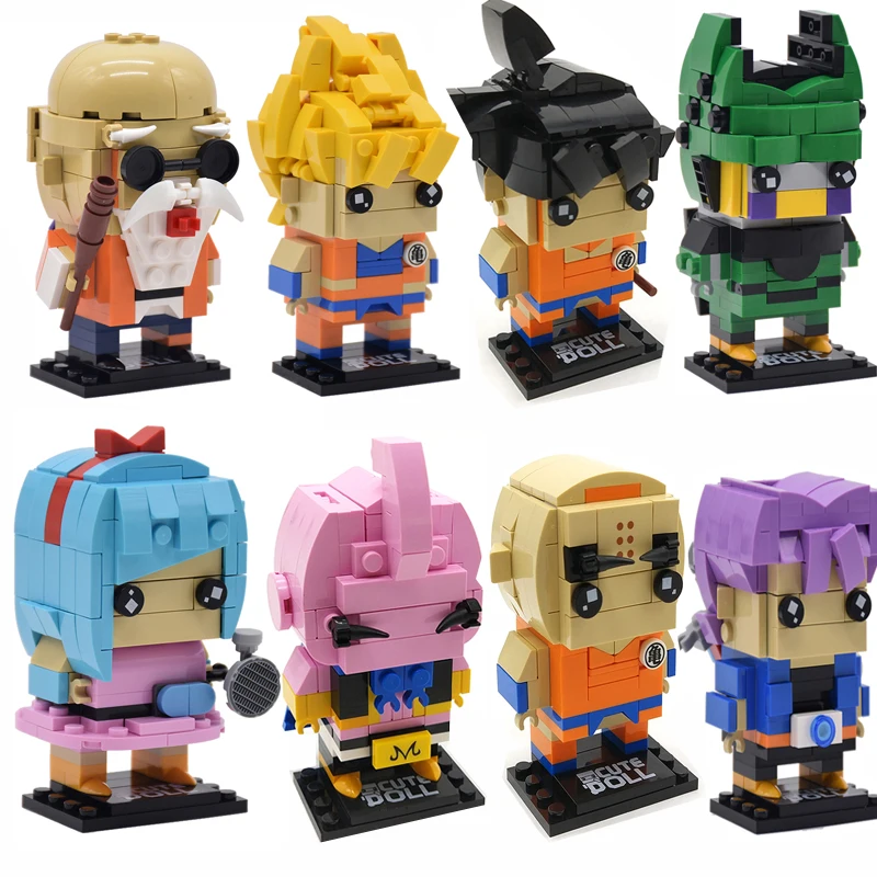 Драконий жемчуг Brickheadz мультфильм Saiyan Вегета ГОКу Модель Кирпичи головки фигурки