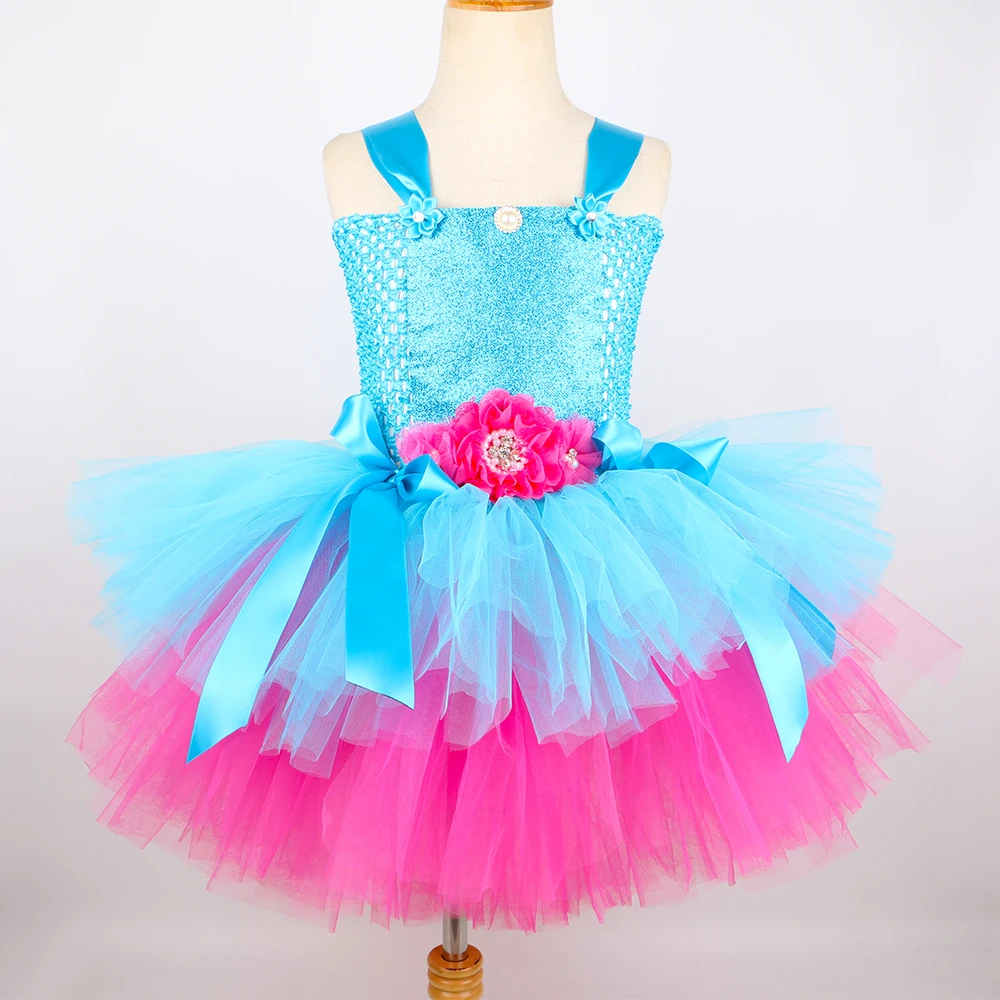 Платье-пачка для девочек с изображением троллей и Маков | Тематическая одежда